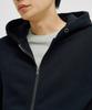 Takeasy [Crop T-Shirt Added] Eyelet Crop Zip-Up Hoodie (Black)