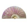 Ten Inch Bamboo Fan Foldable PVC Glitter Hand Fan Stage Performance Dance Craft Gifts Tai Chi Fan