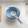 4PCS/Set Comfortable Grip Salad Bowls With Handle Flour Mixing Basin Drip Basin  Fruit