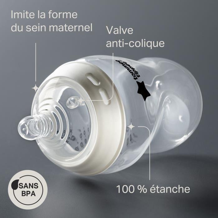Tommee Tippee Biberon Kit Naissance Nouveau-Né Natural Start, Tétine, Anti-Colique, Auto-stérilisant, Bleu