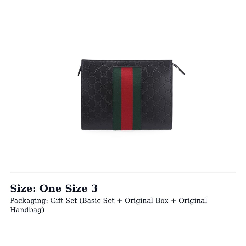 GUCCI Leather Clutch Men's Black 475316-CWCLN-1060
