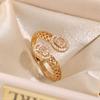 New Snake Shaped Oil Dripping Ring, Ins Style, Colorful Ring, Copper Gold-plated, Set with Zircon