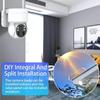 1080P 400/200W Outdoor-Sicherheits-Solarkamera 2MP Panorama-PTZ-Kamera Zwei-Wege-Audio PIR-Bewegungssensor Netcam