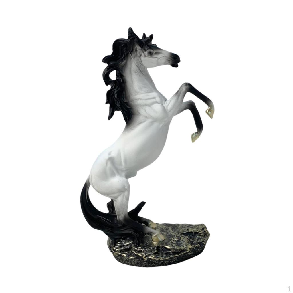 Dekorativní figurka koně pro domov, Sběratelská pryskyřičná socha Knihovna