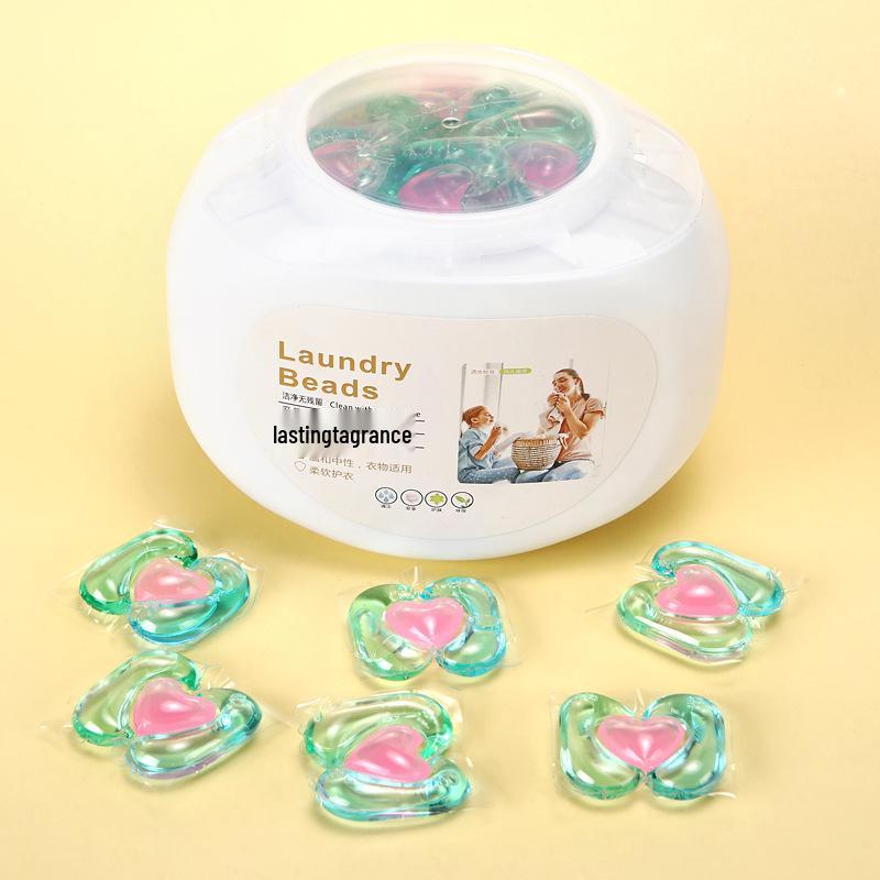 Five-in-One Laundry Pods: Long-Lasting Scent, Stain Removal, Softening, and Concentrated Detergent Beads.