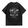 Gigi Life is the Best T Shirt for Grandma s vintage Washed Unisex Versatile Breathable fashion homme Stylish Casual Soft