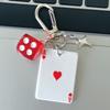 Pokerkarte Würfel Schlüsselanhänger Nischen-Design Trendiges Hängezubehör Spielstil Schlüsselanhänger Schmuck Mädchen Tasche Y2K Handtasche Anhänger