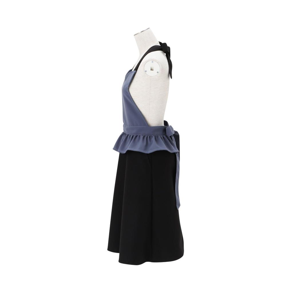 Francfranc Peplum Full Apron in Blue and Black, Perfect for New Life