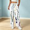 Women's Color Drawstring Elastic Waist Work Pants with Pockets, Casual Uniform Scrub Pants for Daily Wear