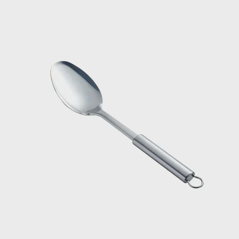 Stainless Steel Cooking Spoon & Spatula Set with Flat Handle