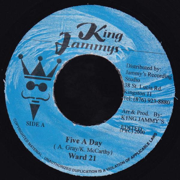 

7inch Record WARD 21 - Five A Day NONE King Jammy s 2000 Jamaica Reggae, Ska & Dub Used