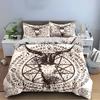Goat Skull Pentagram Bedding Set Bedding set (1 duvet cover, 2 pillowcases, duvet not included)