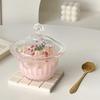 Transparent Glass Dessert Bowls with Lids (Set of 2)