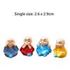 New 4Pcs/Set Resin Little Monk Figurines Cute Buddha Statues Micro Landscape DIY Ornaments For Flower Pot Garden Decor