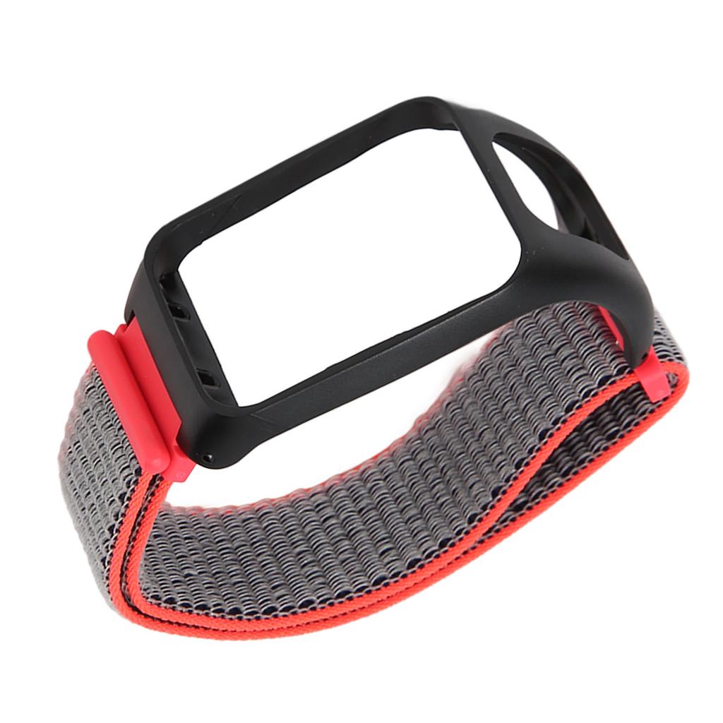 2 In 1 Elastic Braided Nylon Sport Watch Strap Replacement Watch Band Accessory for TOMTOM Runner3 Bluish Red