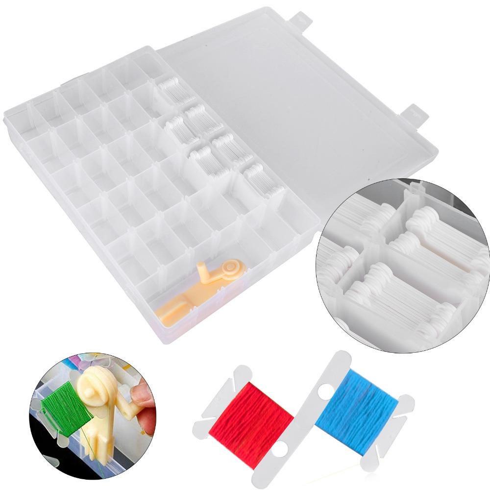 Plastic Thread Storage Box 36 Compartments Embroidery Floss Organizer  For Craft Storage