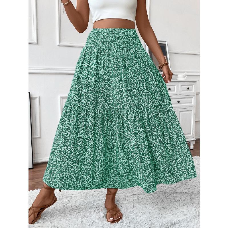 Women's Flower Pattern Print Casual Summer Spring Skirts
