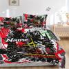 Custom Name Cyberpunk Edgerunners Bedding 3 Piece Set HD Print Duvet Cover Pillowcases for Teens Adult Bedroom Decoration Christmas Gift