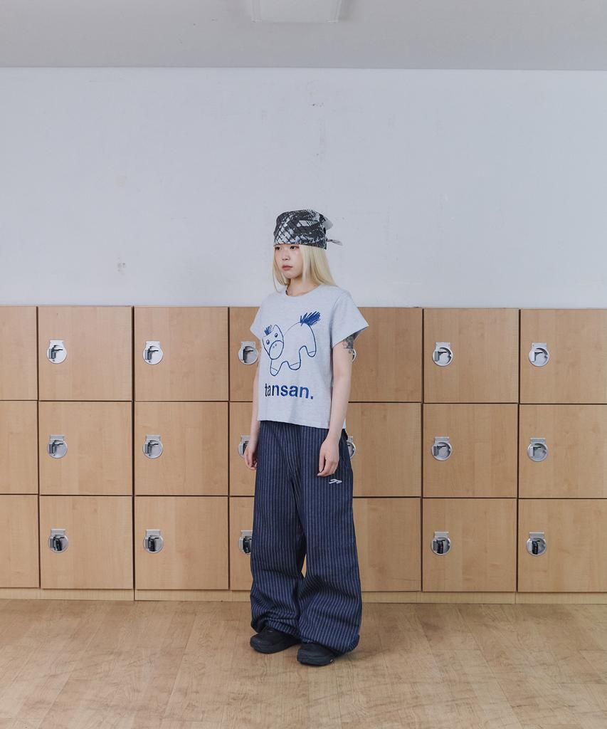 Tansanmageunesyum Pony Embroidered T-Shirt (Sky Blue)