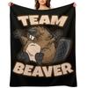 Team Beaver Throw Blanket Kid'S Plaid Luxury Brand Multi-Purpose Blankets