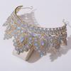 DIEZI 12 Colors New Baroque Princess Opal Crystal Tiara Crown Elegant Queen Tiara Wedding Party Hair Dress Accessories Jewelry
