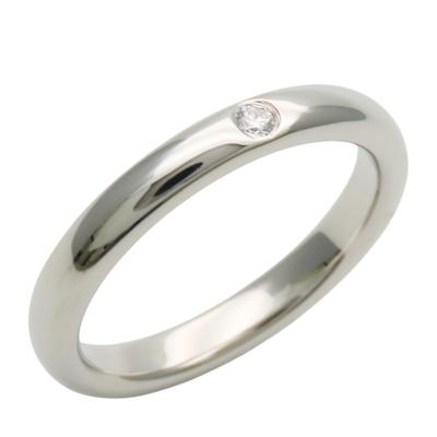 TIFFANY&Co. Ringe stapeln Band EU#46.5 Pt950Platin 4.3g Platin El Saperetti