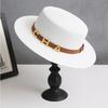 Retro Flat Top Hat Summer Seaside Beach Sunshade Sun Protection Straw Hat Vacation Style Sun Hat Children