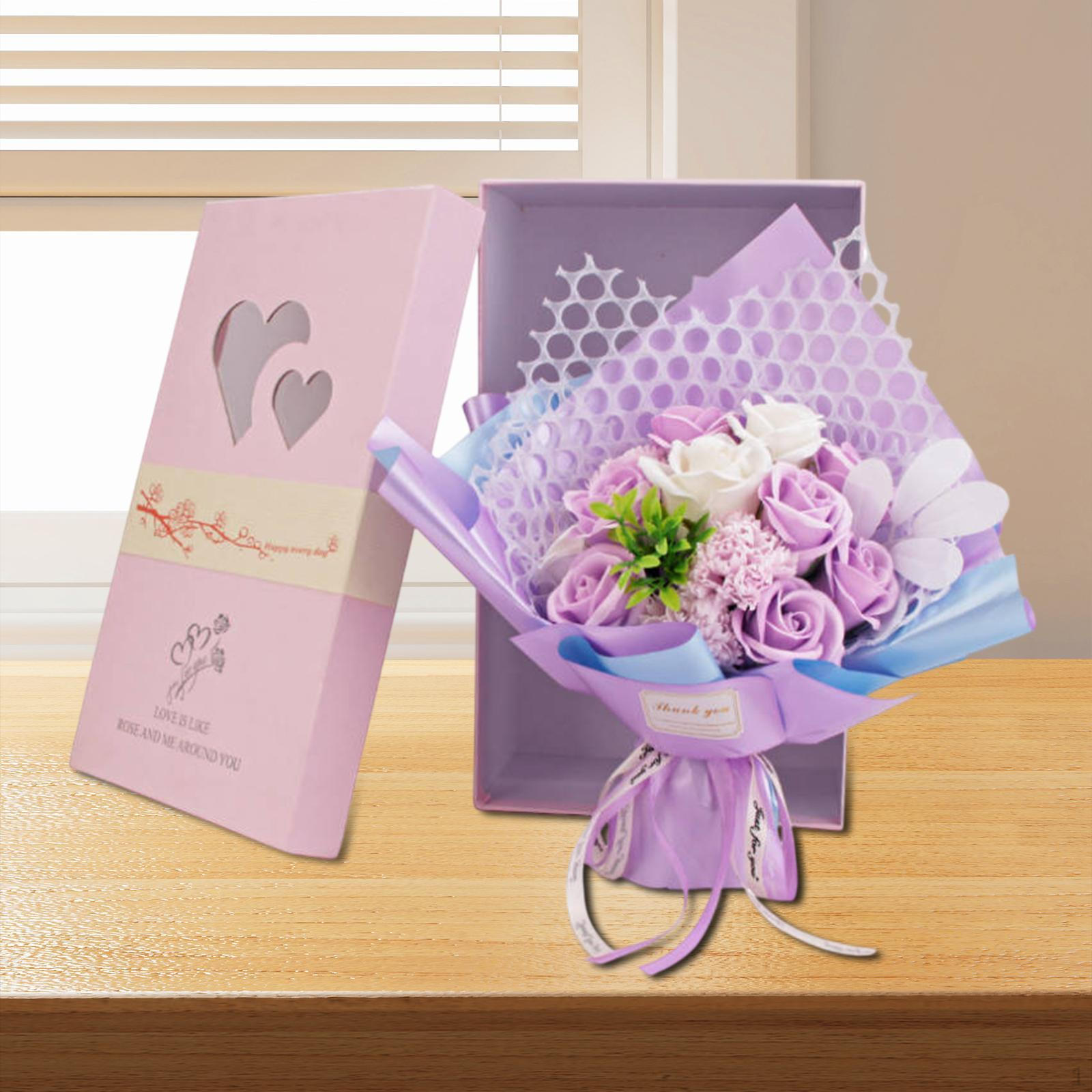 

Искусственный букет Мыльный цветок Искусственные цветы Центральный элемент Украшение стола Цветочный аксессуар фиолетовый