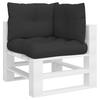 3 Piece Pallet Cushion Set Black Fabric