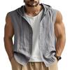 Men's Hooded Sleeveless Shirt Cotton Slim Fit Pullover