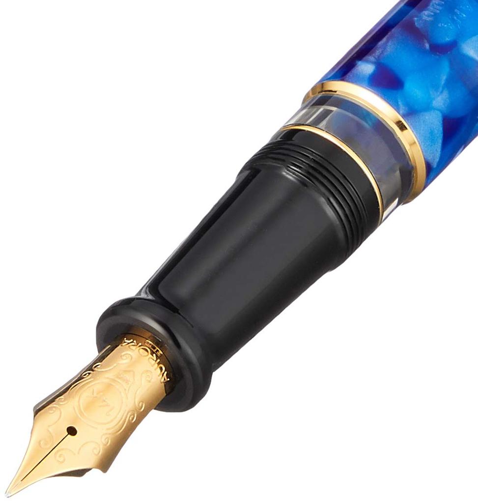 Aurora Fountain Pen EF Extra Fine Point Optima Blue GT Inhalation Type Regular Imported Product 996-BE