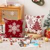 45x45cm Christmas Pillow Covers Set of 4,Winter Decorative Pillow Case, Merry Christmas Tree Cushion for Home Sofa Xmas Decor