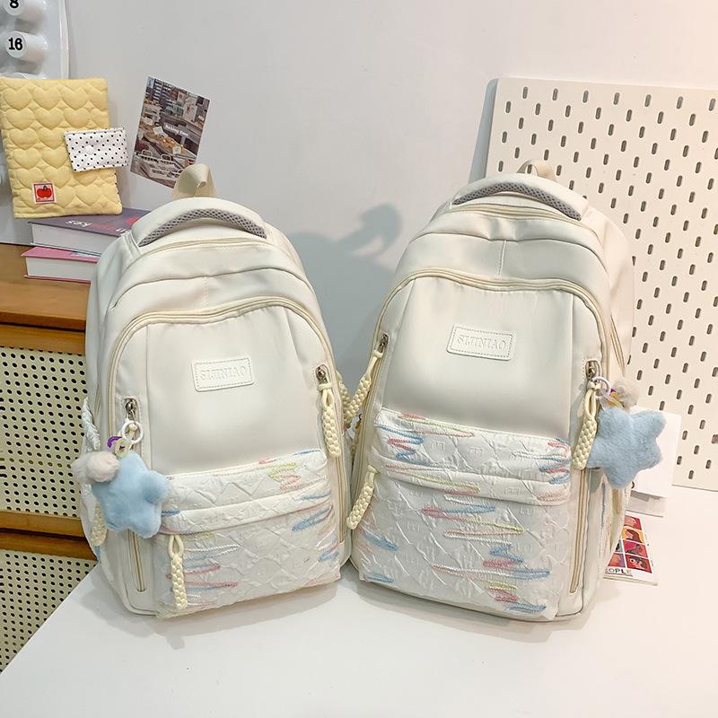 Korean version of the new small fresh and cute large-capacity backpack for junior high and high school students school bag women's ins niche backpack