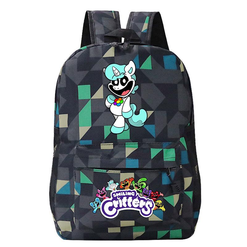 Smiling Critters Smiling Animals College Style Boys And Girls Junior High School Students School Bag Casual Backpack