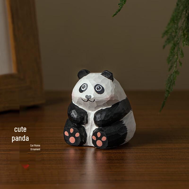 OLOMM Ручная работа Деревянная подвеска-панда для автомобиля