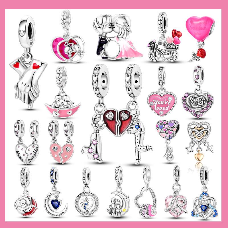 Copper Infinity Love Dangle Charms Like Snake Entangle Beads Fit Original Bracelet Diy Fine Jewelry Gifts For Women