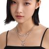Double Layer Star Pendant Necklace - Women's Niche Luxury, Sweet & Cool Style, High-End Jewelry Accessory.