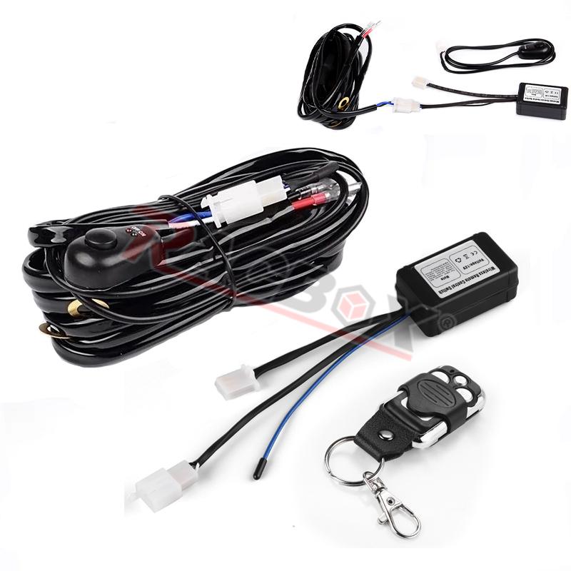 LED Light Bar Wiring Harness 12V 40A Relay Wireless On-off Switch 180W\300w Offroad Car Strobe Work Head Fog Light 2 Leads Wire