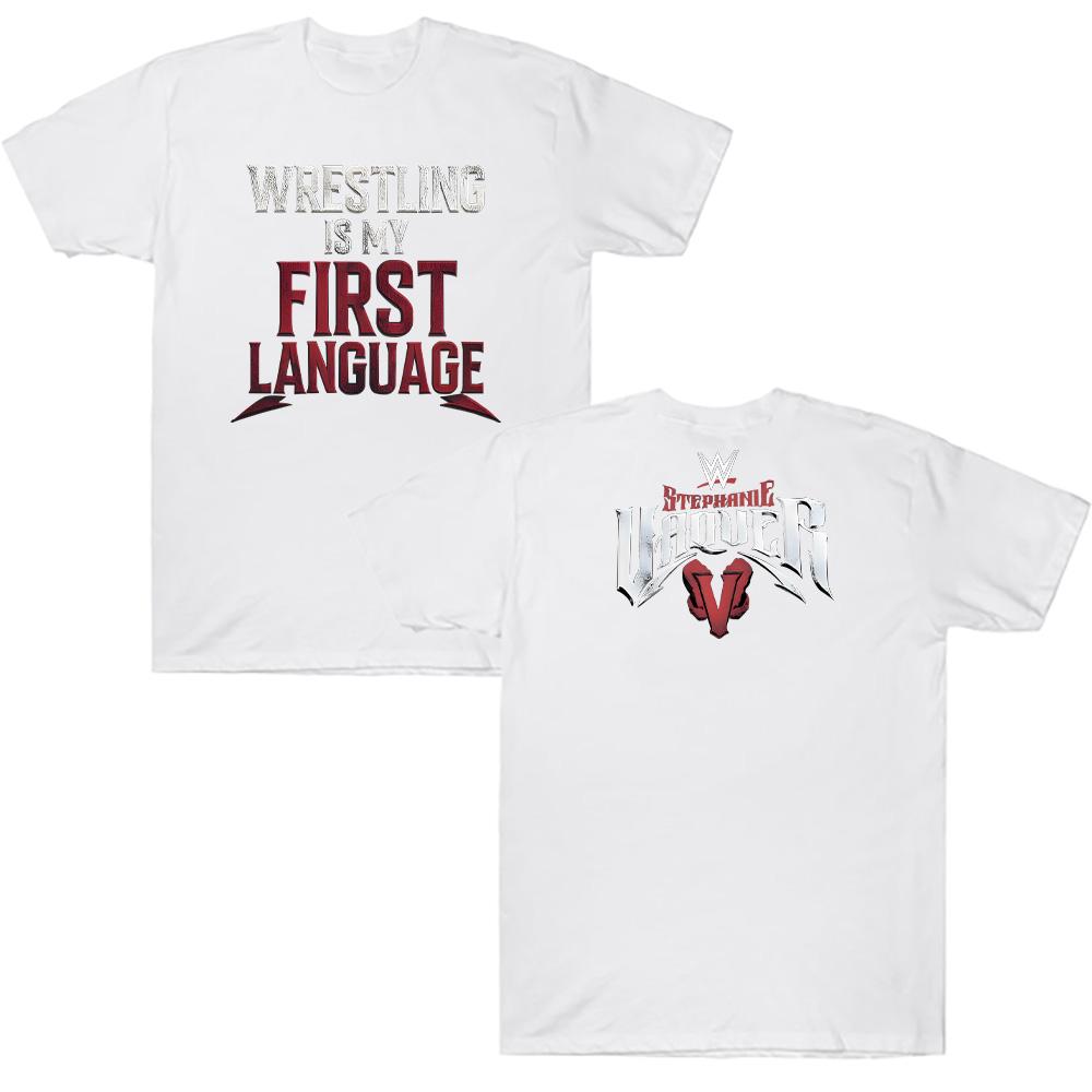 Pánská trička Stephanie Vaquer Wrestling je můj první jazyk Fanoušci Bavlněné topy Pánské Dámské Y2K Léto Krátký rukáv Prodyšné tričko