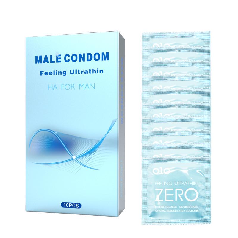 OLO Blue Ultra-Thin Hyaluronic Acid Condoms - English Version