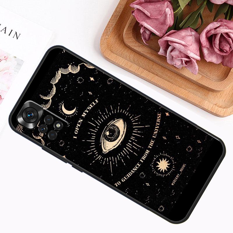 Death Tarot Cat Case For Xiaomi Redmi Note 9 10 11 12 13 14 Pro 9S 10S 11S 12S Redmi 14C 13C 10C 12C Cover