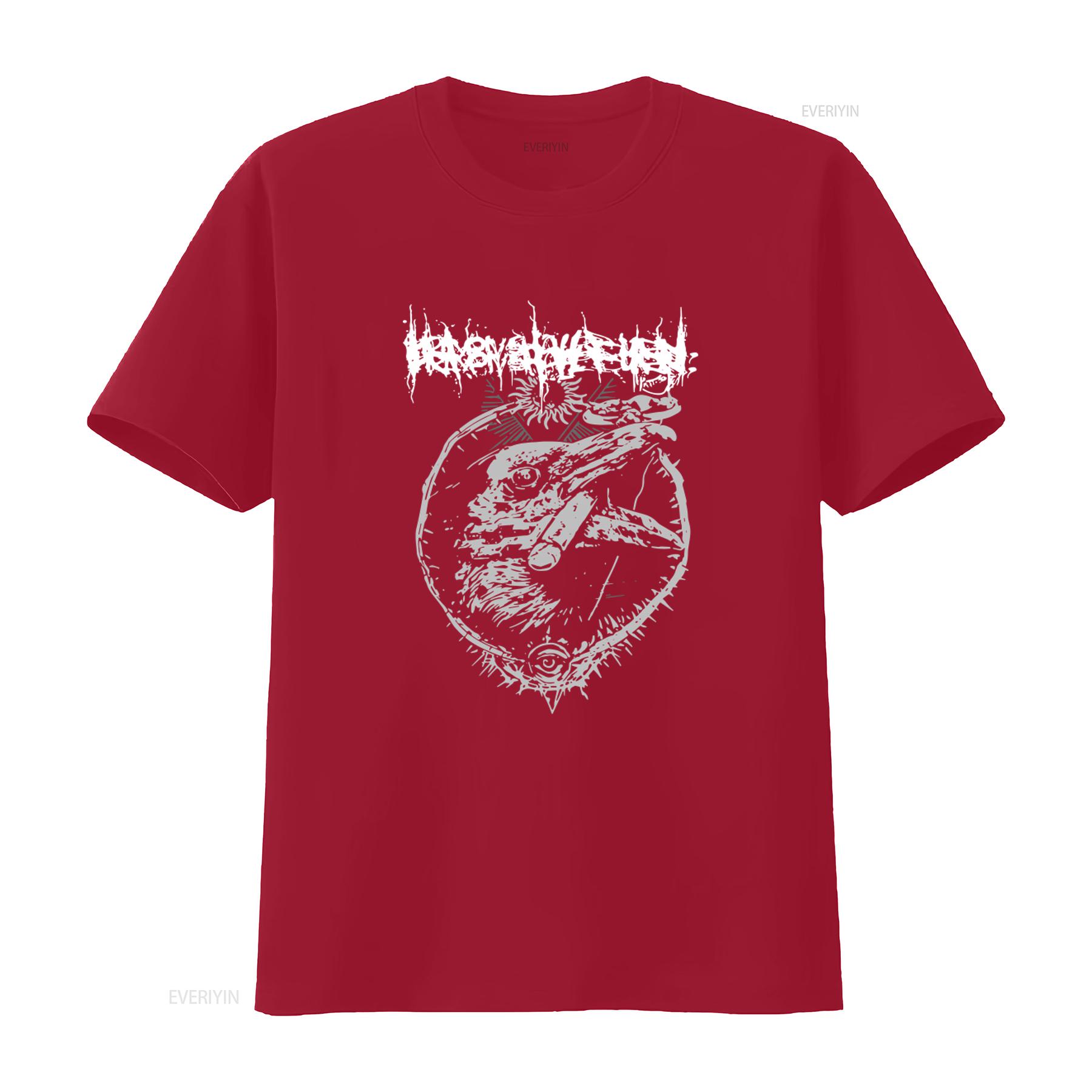 Heaven Shall Burn T shirt Death Metal Iconoclast Crow Print Rock Band vintage Washed fashion Breathable Casual S