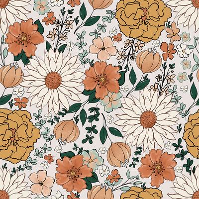 Retro Floral Peel and Stick Wallpaper Vintage Floral Wallpaper for Bedroom Living Room Renter Friendly Removable Contact Paper