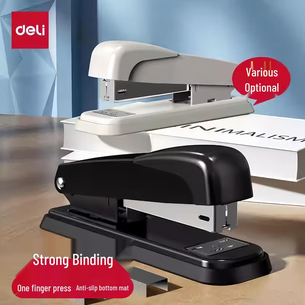 Standard White Office Stapler - Multifunctional Manual Stapler for Students and Professionals