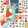 8 Designs Christmas Party Stickers for Wrapping, Scrapbooking and Festive Decorations