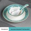 Set di stoviglie smaltate in stile cinese: Set di 4 ciotole, piatti e stoviglie in ceramica per uso in ristoranti e hotel