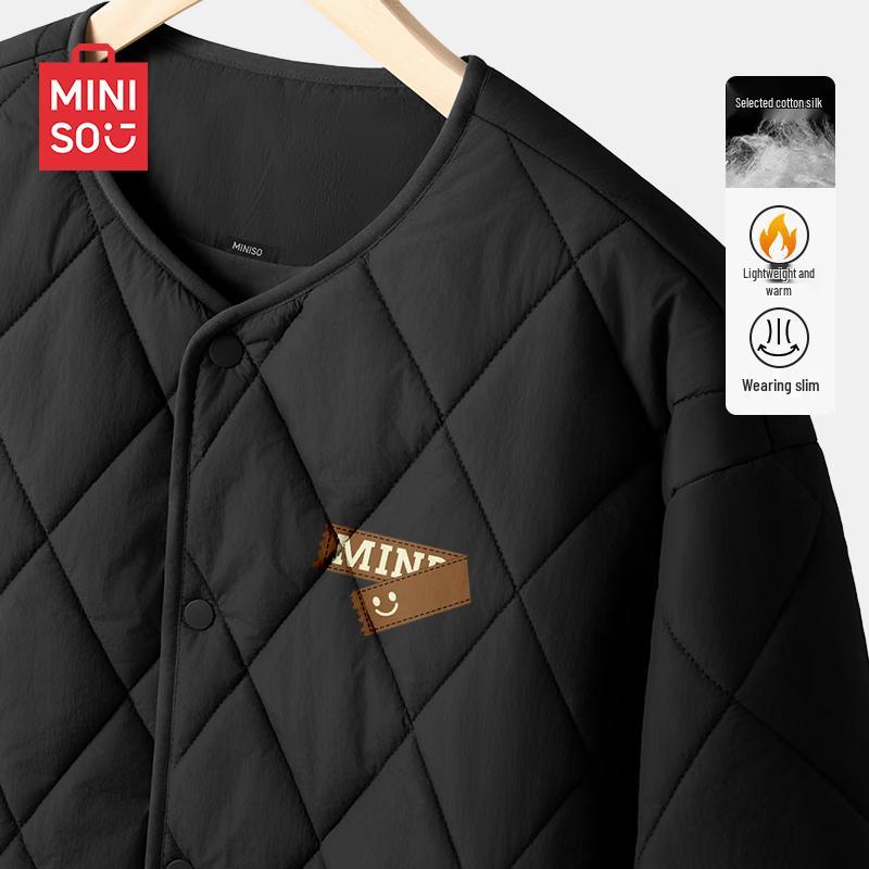 MINISO Men s Japanese Style Lightweight Collarless Quilted Jacket L