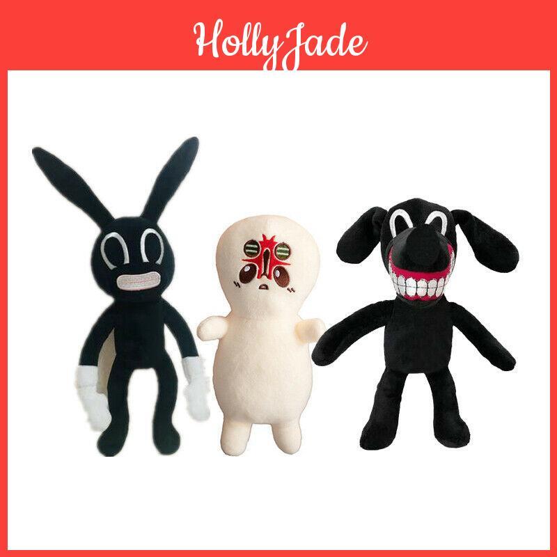 Adorable And Spooky Siren Head Horror Black Bunny Plush Stuffed Doll For Kids