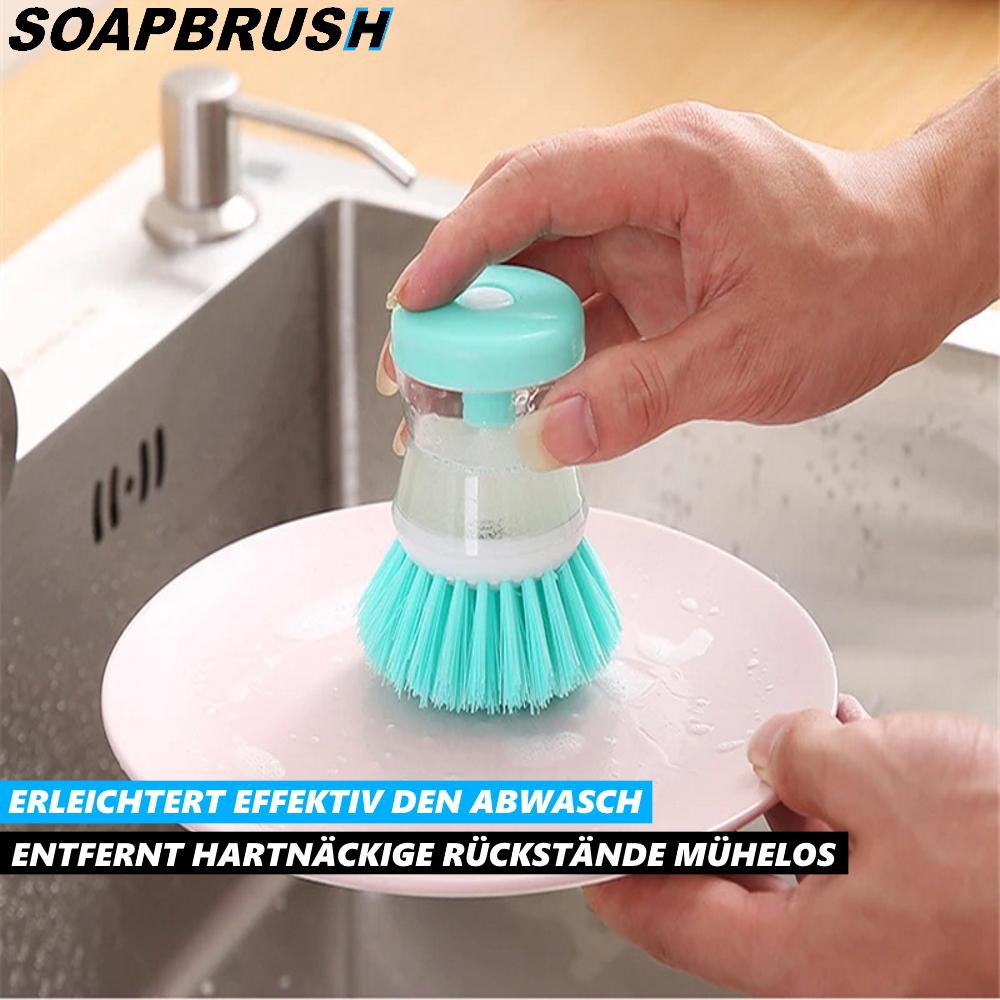 SOAPBRUSH Dish Brush with Detergent Dispenser, Dishwashing Brush for Pot [2 Pieces]