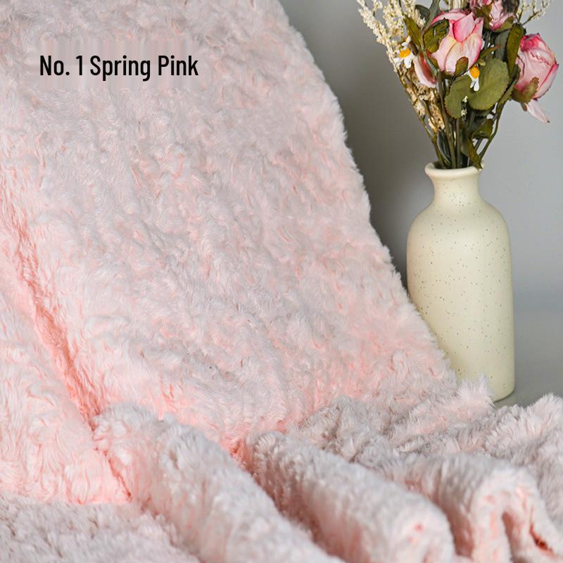 Encrypted Rabbit Fur Plush Fabric: Floral Velvet Cotton Doll DIY, Thickened Rose Pattern for Fur Collars